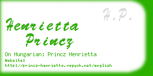 henrietta princz business card
